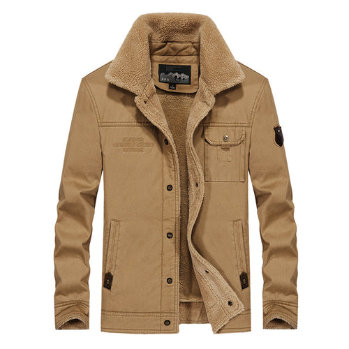 Herren wattierte Sherpa-Canvas Feldjacke mit Teddyfutter und Thermoisolierung Echoarchiv