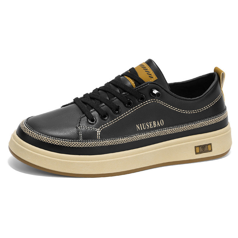Damen Modische Ledersneakers mit bequemer Dämpfung und rutschfester Sohle Echo Archiv