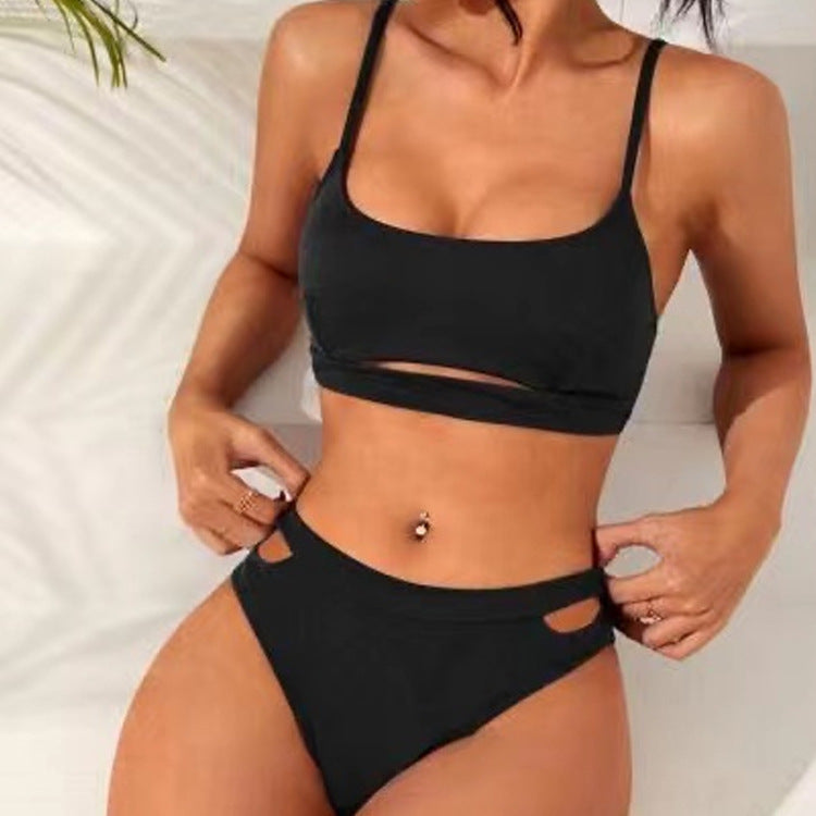 Damen Bikini-Set mit modischem Cut-Out und komfortablem High-Waist-Höschen Echo Archiv
