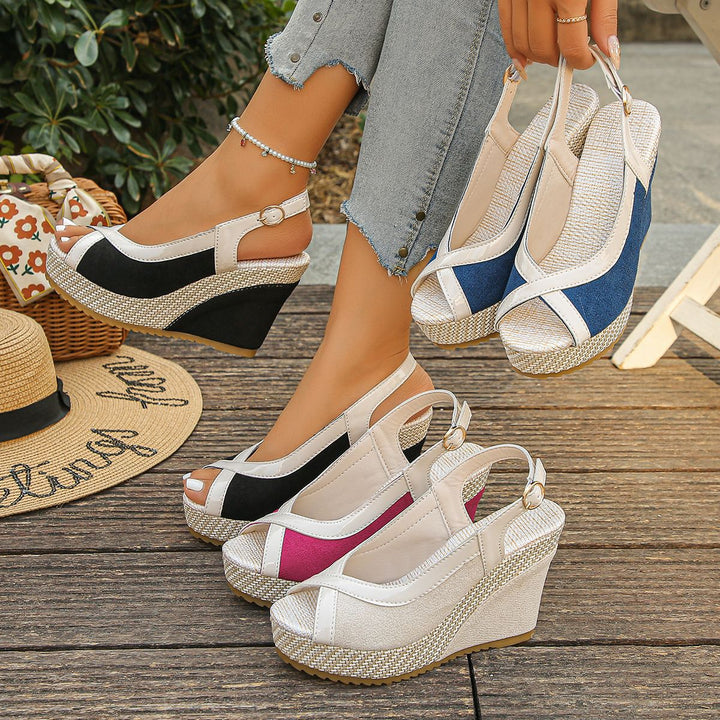 Damen Wedge-Sandalen mit elegantem Riemchen-Design und rutschfester Sohle Echoarchiv
