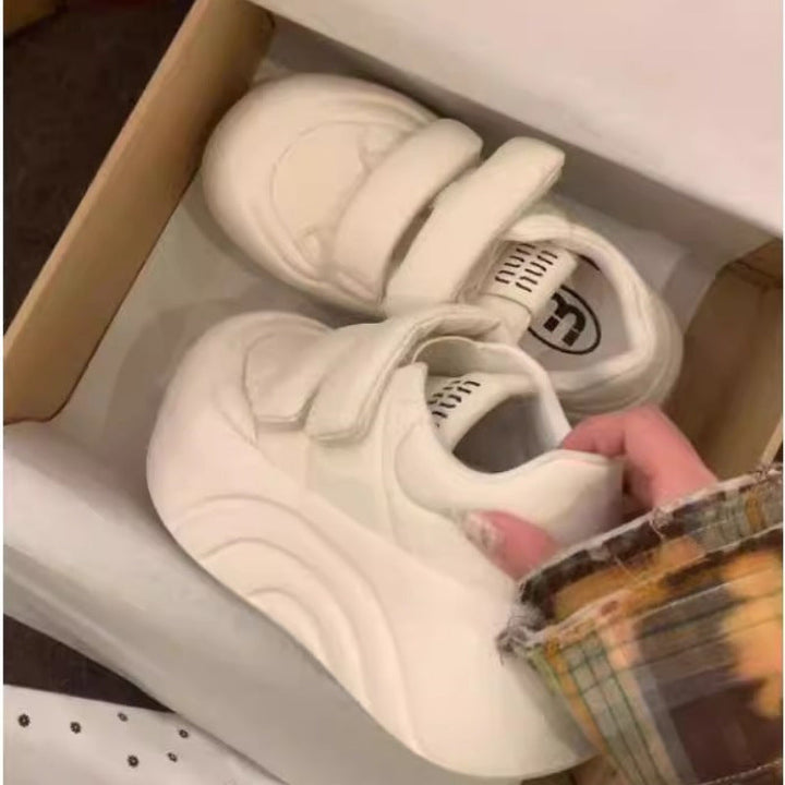 Damen Sportliche Plateau Sneakers mit verstellbarem Klettverschluss Echo Archiv