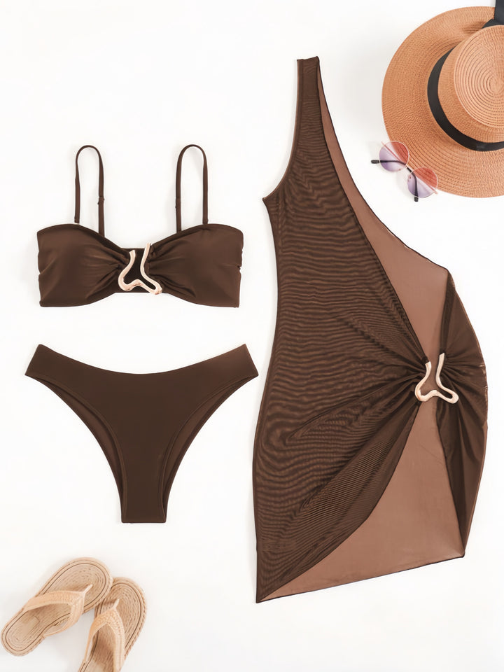 Damen Triangel-Bikini mit innovativem Wickelschnitt und passender Strandrobe Echo Archiv