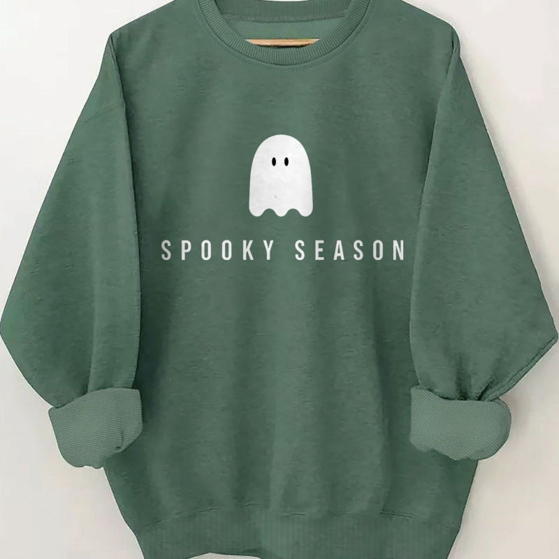 Unisex nan lässiges Halloween Sweatshirt mit Gespenst-Print und Oversize-Schnitt Echo Archiv
