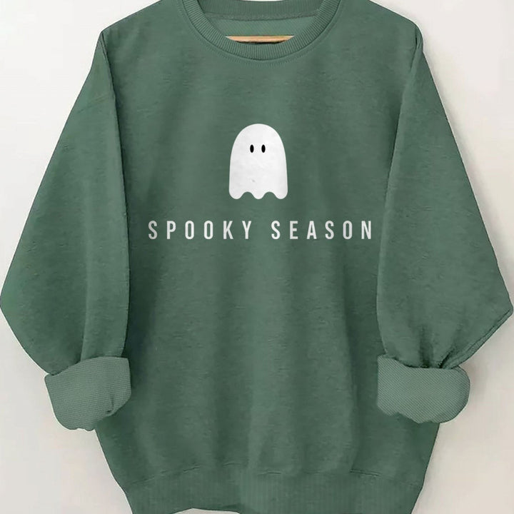 Unisex nan lässiges Halloween Sweatshirt mit Gespenst-Print und Oversize-Schnitt Echo Archiv
