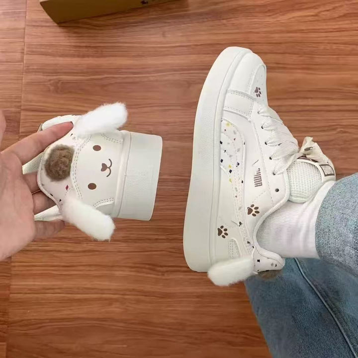 Damen Sneakers mit süßem Tierdesign und flauschigen Details Echo Archiv