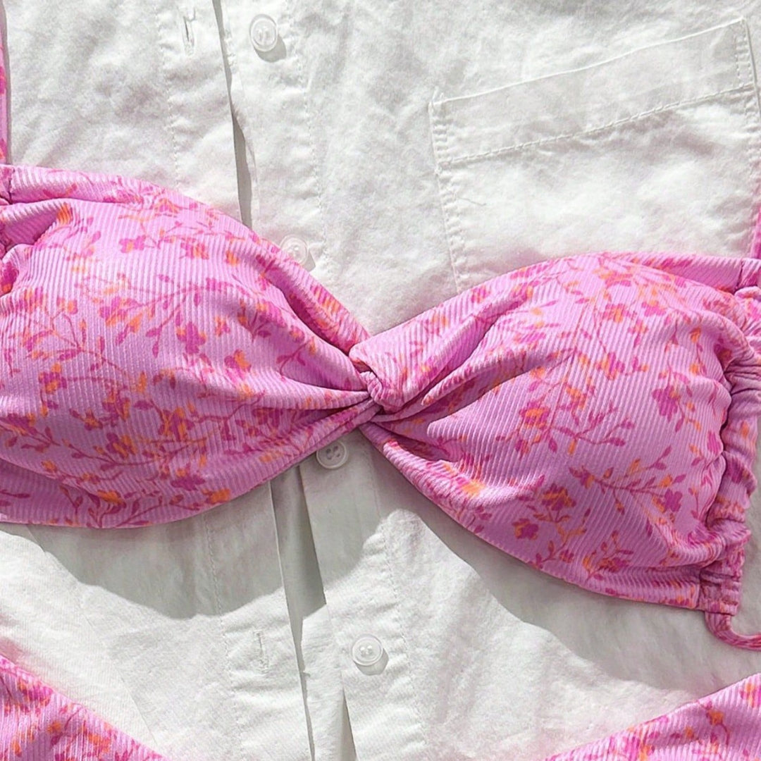 Damen Bügel-Bikini mit blühendem Design Echo Archiv