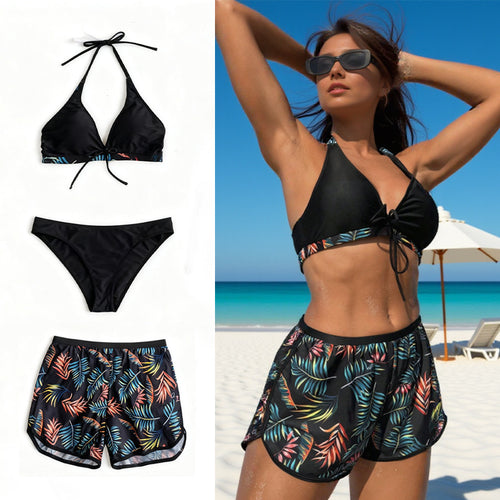 Damen Bikini-Set mit verstellbaren Trägern und Floral-Print Echo Archiv