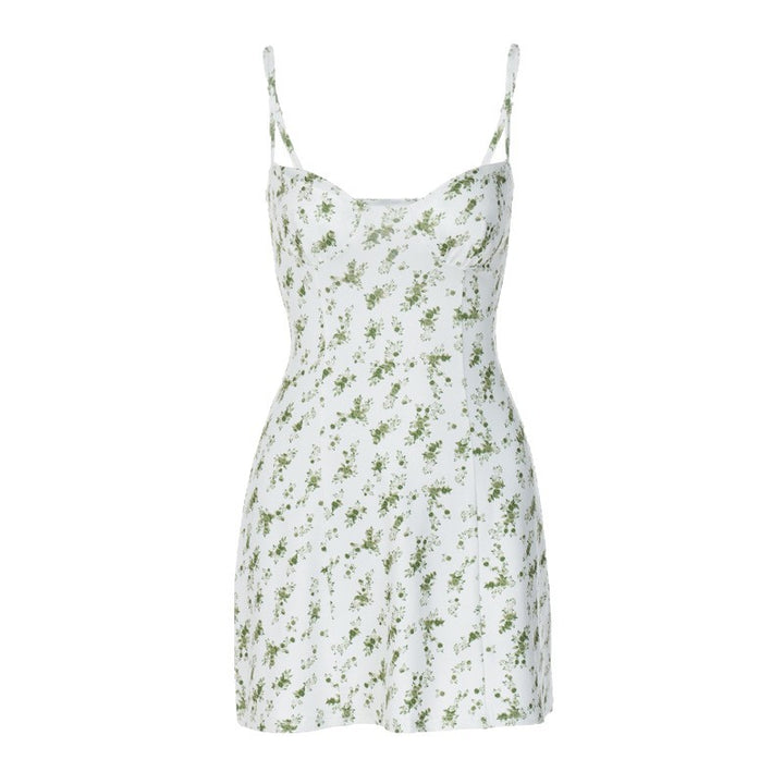 Damen Minikleid mit zartem Blumenmuster und verstellbaren Spaghettiträgern Echo Archiv