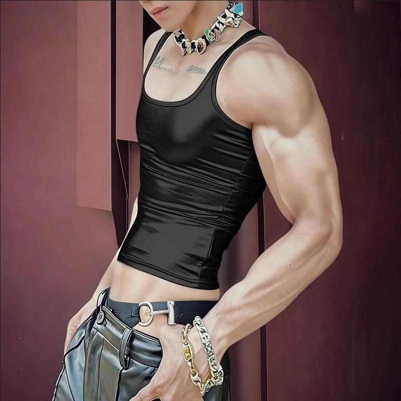 Damen nan tailliertes Glanz-Tanktop mit Racerback und feiner Nahtverarbeitung Echo Archiv