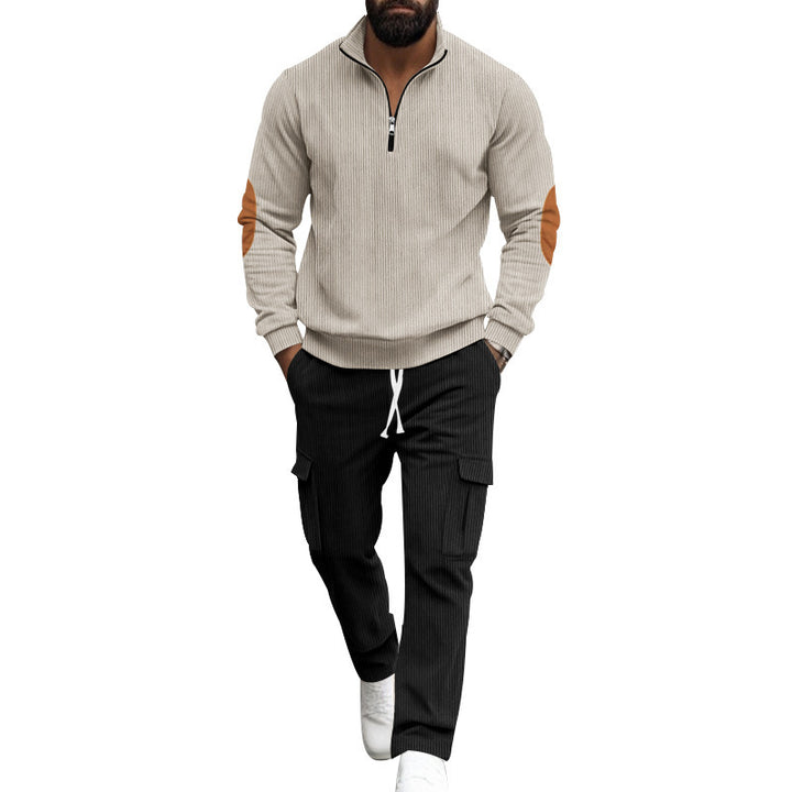 Herren Cargo-Trainingsanzug mit funktionellem Reißverschluss und stylischen Kontrastdetails Echoarchiv