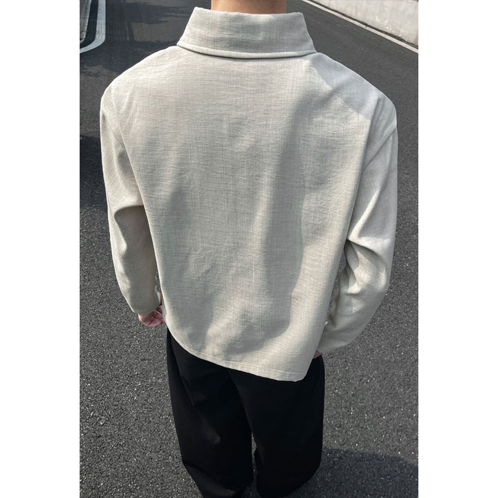 Herren Casual Polo-Pullover mit Stehkragen Echo Archive