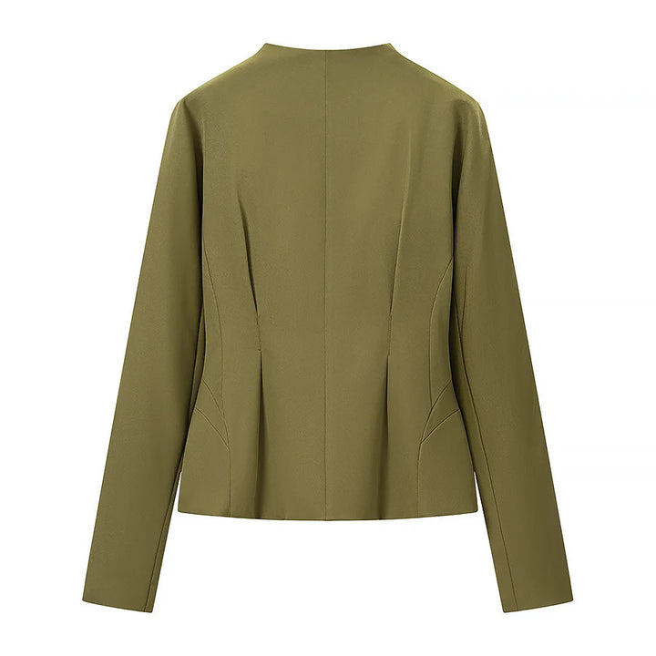 Damen nan taillierter Kurzblazer mit Stehkragen, Cut-Out-Front und verdeckten Ziernähten Echo Archiv