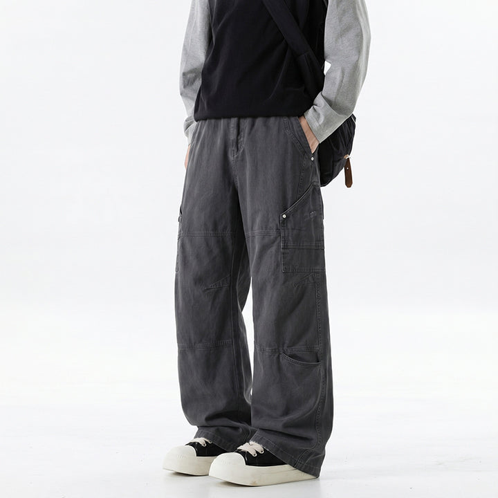 Damen Weite Utility-Cargo-Hose mit elastischem Bund, Multifunktionstaschen und Workwear-Details Echo Archiv