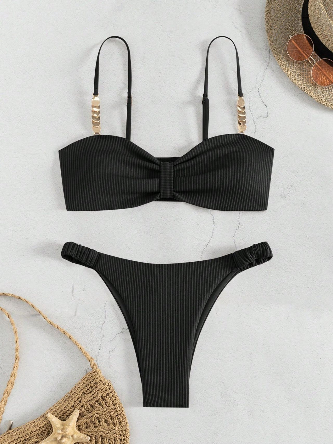 Damen Bustier-Bikini mit elegantem Schleifen-Design und modischen Akzenten Echo Archiv