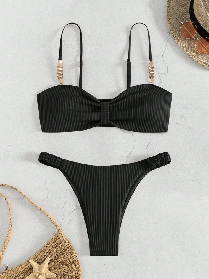 Damen Bustier-Bikini mit elegantem Schleifen-Design und modischen Akzenten Echo Archiv
