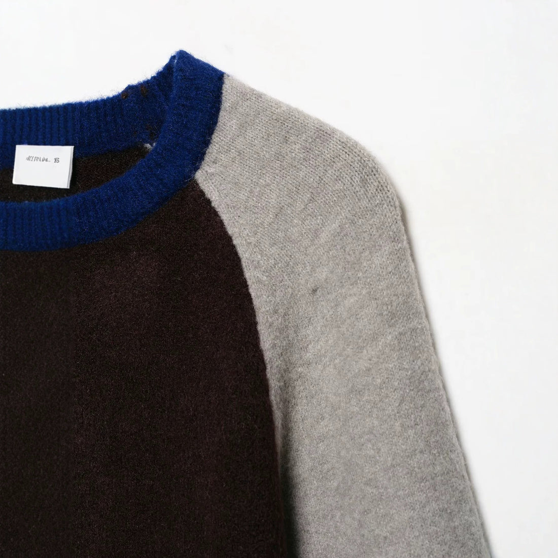 Damen Farbblock-Rundhals-Pullover mit Raglanärmeln Echoarchiv