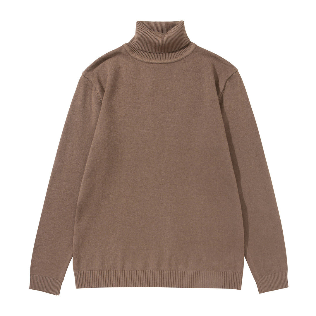 Unisex Rollkragenpullover aus feinem Feinstrick mit geripptem Kragen und überschnittener Schulter Echoarchiv