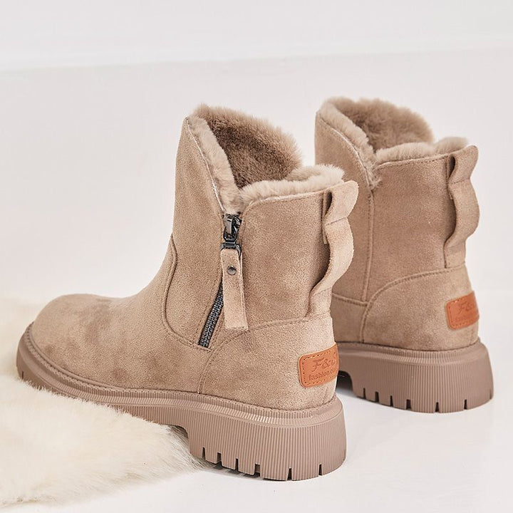 Damen modische Winterboots mit weichem Innenfutter und robustem Profil Echoarchiv