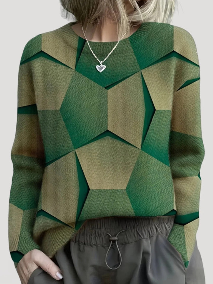Damen Gemusterter Pullover
