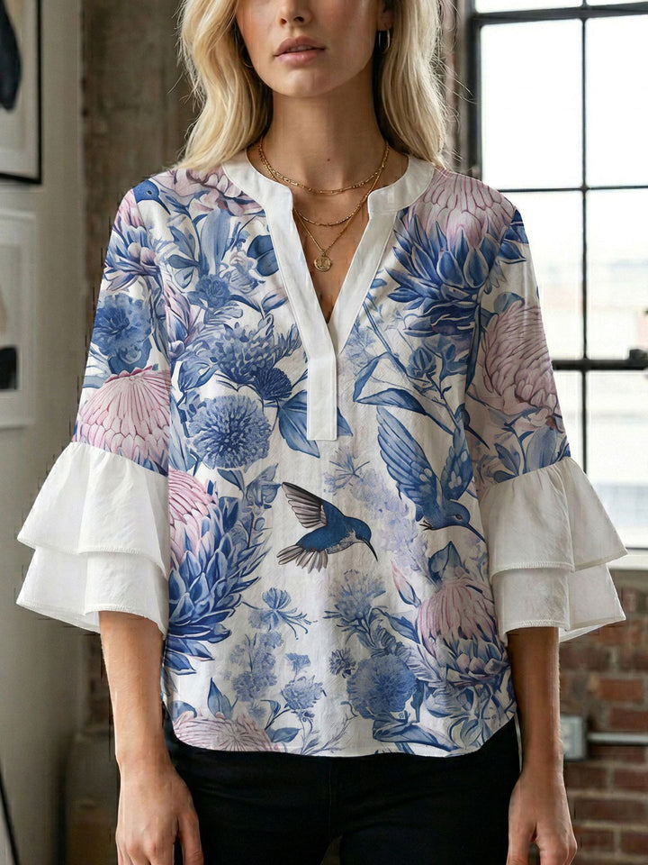 Damen Bluse mit wunderschönen floralem Design Echo Archiv