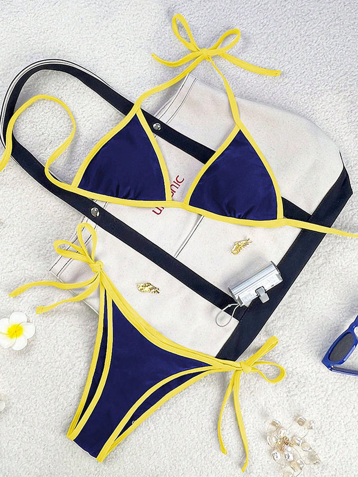 Damen Triangel-Bikini mit verspielten Schleifen Echo Archiv