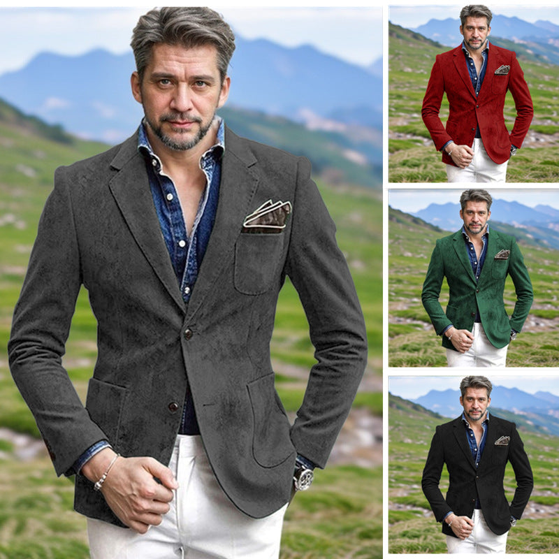 Herren eleganter Samtblazer im modernen Look Echoarchiv