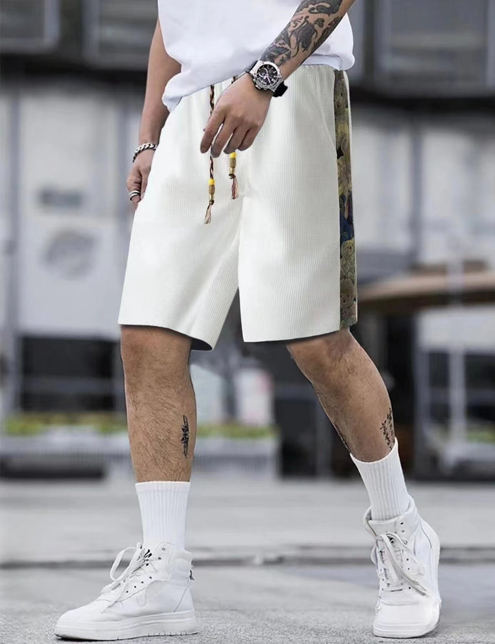 Herren modische Shorts mit seitlichen Taschen und farbigen Akzenten Echoarchiv