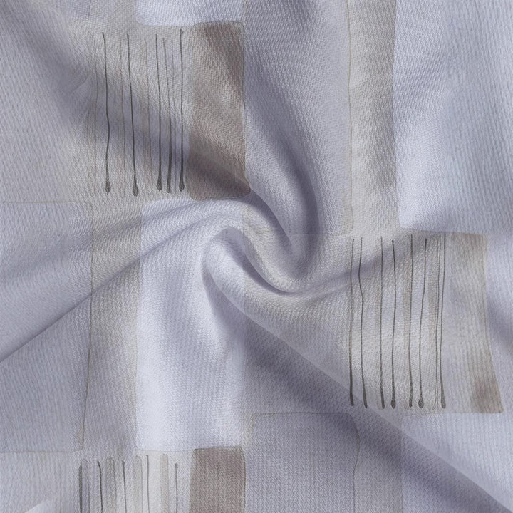 Herren Kurzarmhemd mit modernem geometrischem Muster und stilvollen Knopfdetails Echoarchiv