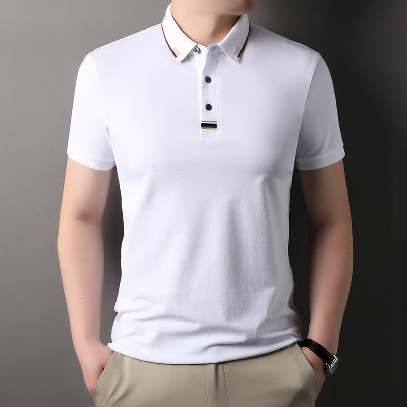 Herren Poloshirt mit strukturierter Piqué-Oberfläche und eleganten Kontrastdetails Echoarchiv