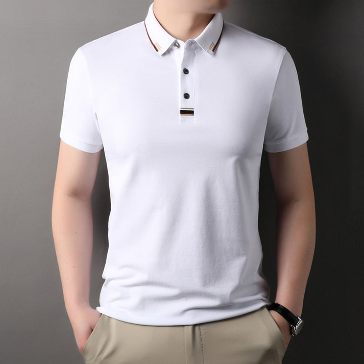 Herren Poloshirt mit strukturierter Piqué-Oberfläche und eleganten Kontrastdetails Echoarchiv
