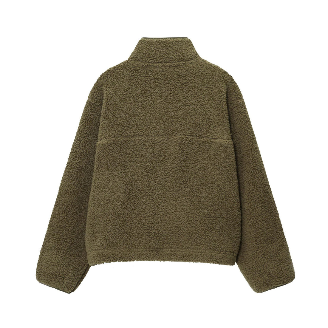 Damen kuscheliger Teddy-Fleece Half-Zip Pullover mit Känguru-Tasche – Auréline