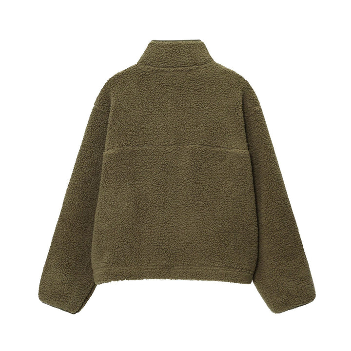 Damen nan kuscheliger Teddy-Fleece Half-Zip Pullover mit Känguru-Tasche Echo Archiv