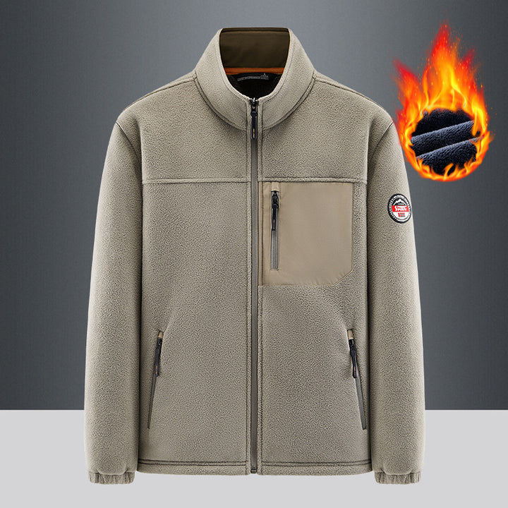 Herren Wärmende Fleecejacke mit hohem Kragen – Taviero