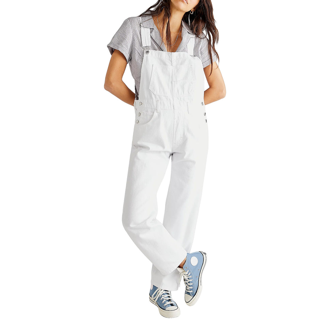 Damen lässige Denim-Latzhose mit praktischen Taschen und verstellbarem Bund Echo Archiv