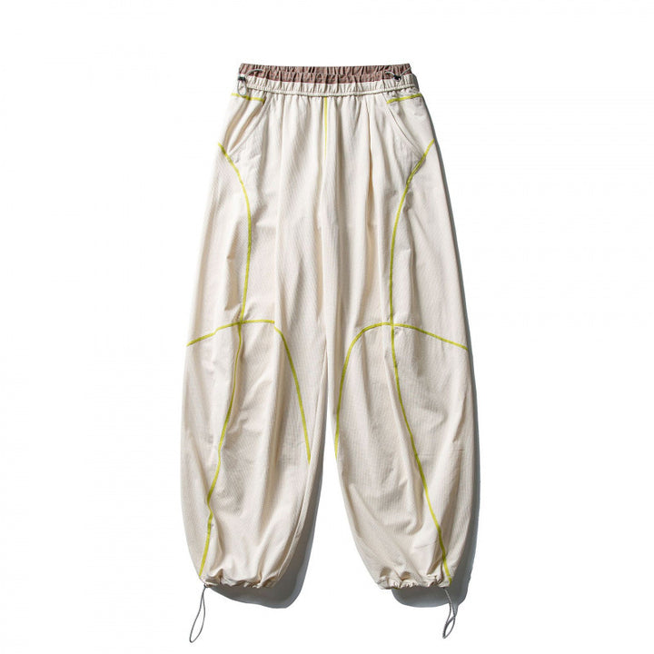 Unisex Locker geschnittene Tech-Jogginghose mit elastischem Bund, markanten Flatlock-Nähten und Kordelzug Echo Archiv