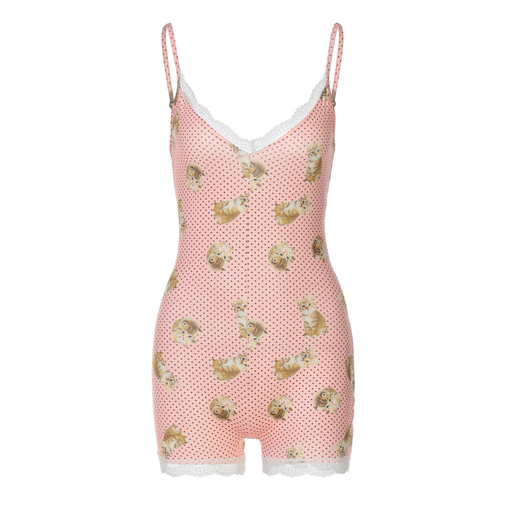 Damen sexy Overall mit Leopardenmuster Echo Archiv