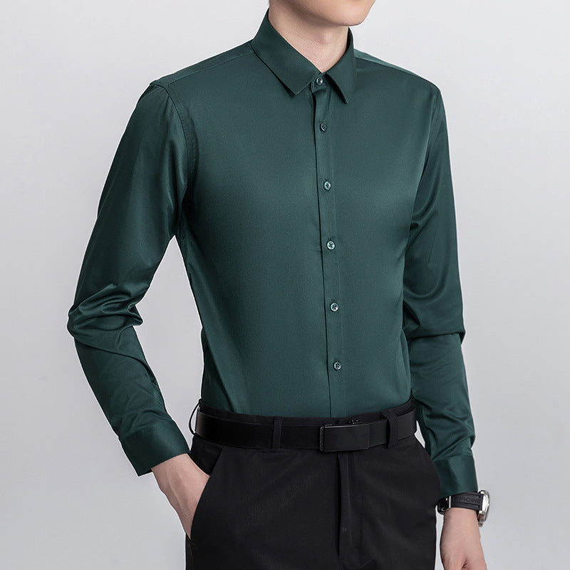 Herren Elegantes Hemd mit glänzenden Stoff und modernem Schnitt Echoarchiv