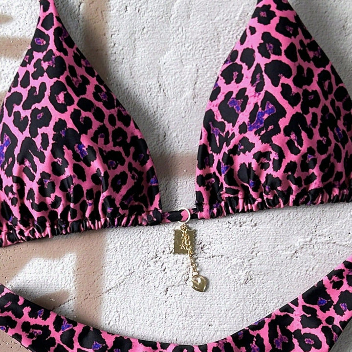 Damen Triangel-Bikini mit edlen Details und Animal-Print Echo Archiv