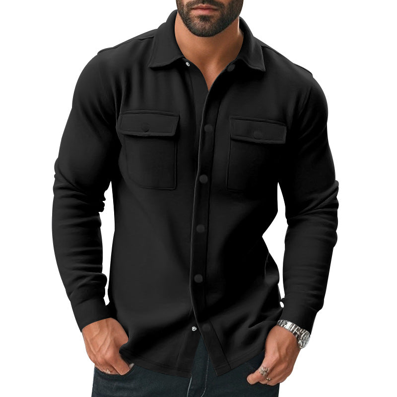 Herren Freizeitjacke mit praktischen Brusttaschen und warmer Textur Echoarchiv