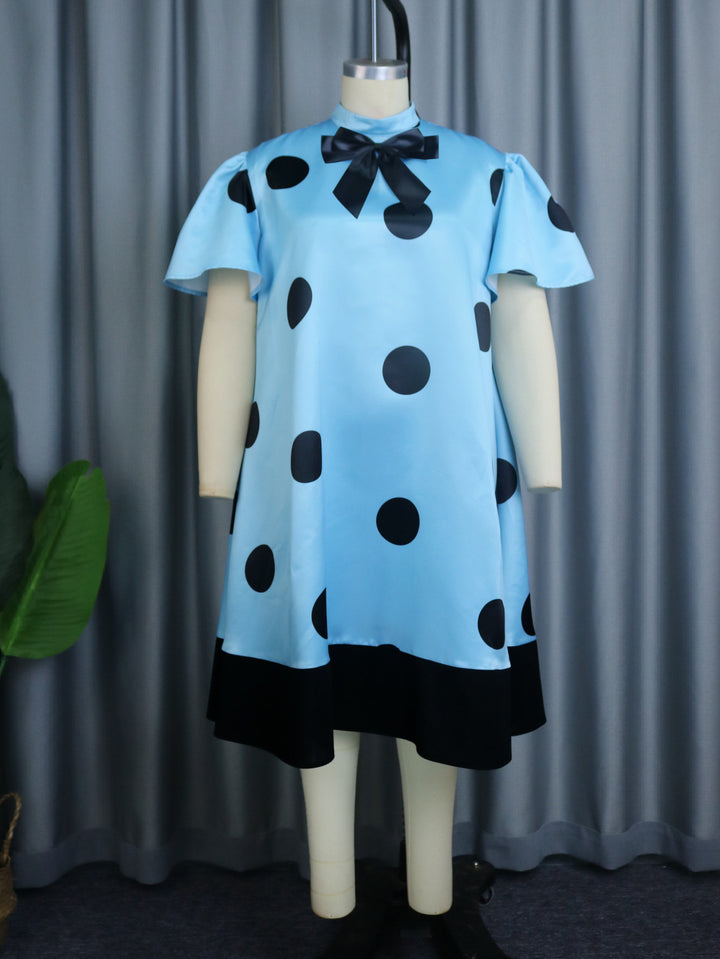 Damen Verspieltes Punktekleid mit schickem Schleifendetail Echo Archiv