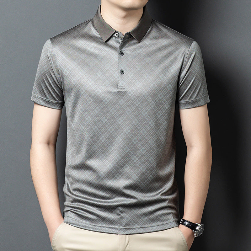 Herren sportliches Poloshirt mit modernem geometrischem Design Echoarchiv