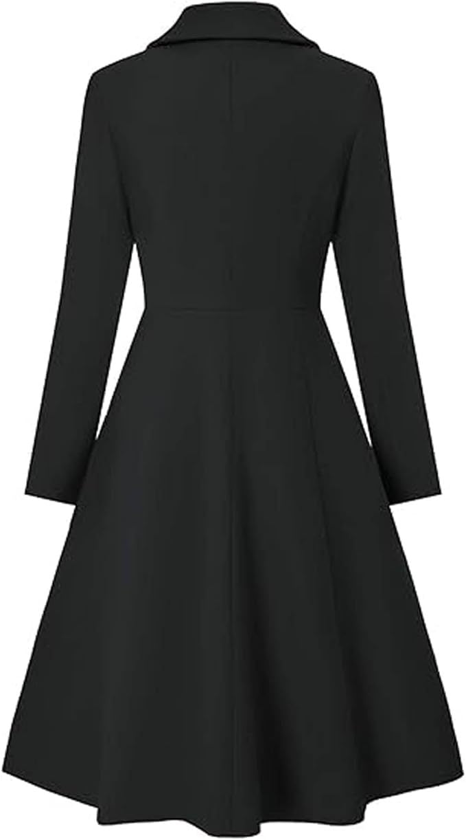 Damen Eleganter Oversize-Mantel mit doppelter Knopfreihe – Montévia