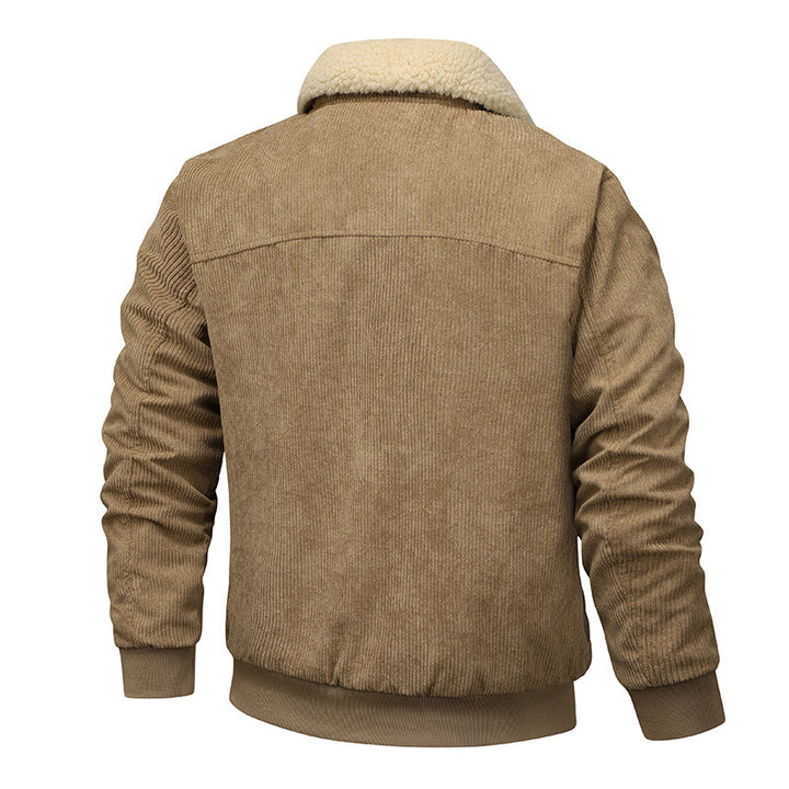 Herren stilvolle und warme Cordjacke mit Fleece-Futter Echoarchiv