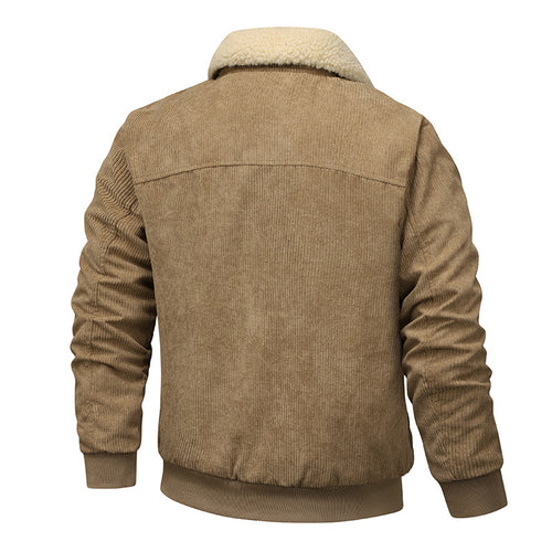 Herren stilvolle und warme Cordjacke mit Fleece-Futter Echoarchiv