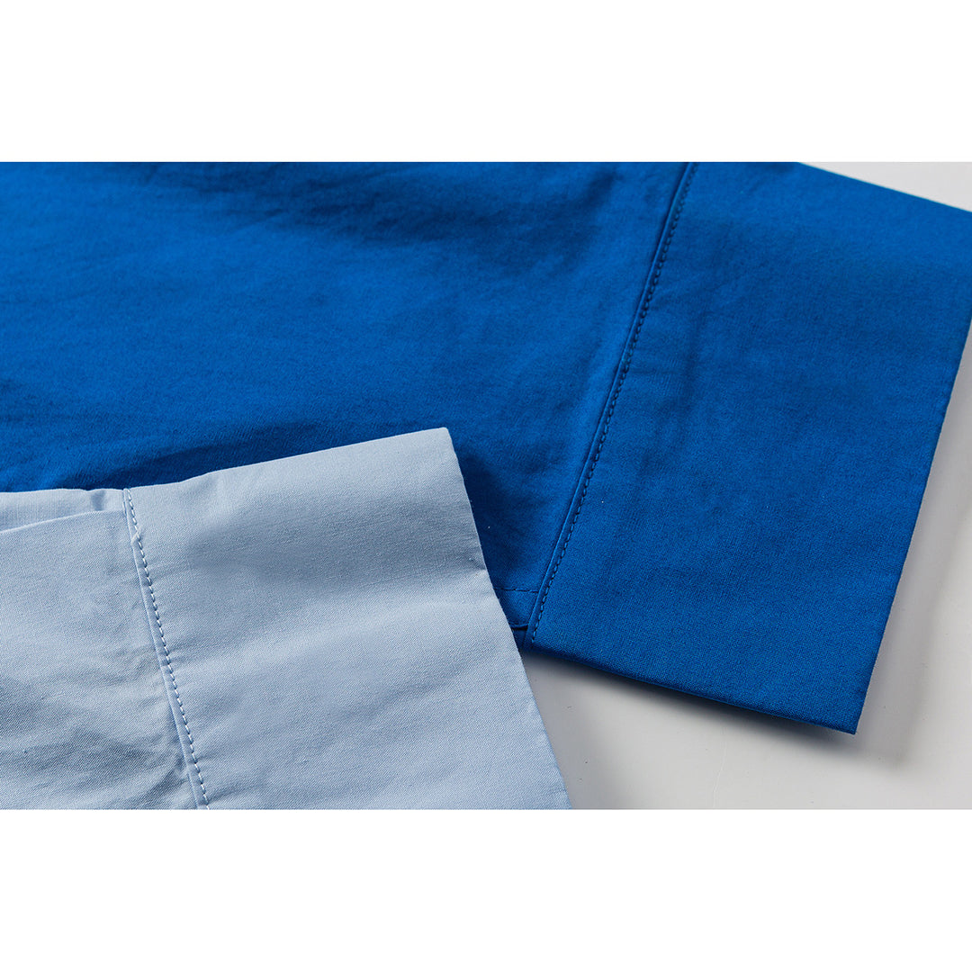 Unisex Oversized Hemd aus leichter Baumwollmischung mit abgerundetem Saum Echoarchiv