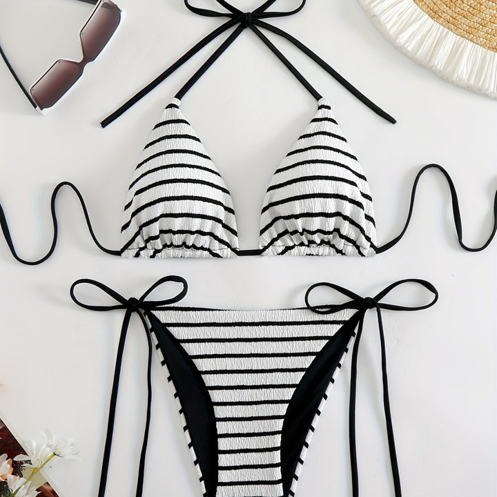 Damen Streifen Bikini Set Echo Archiv