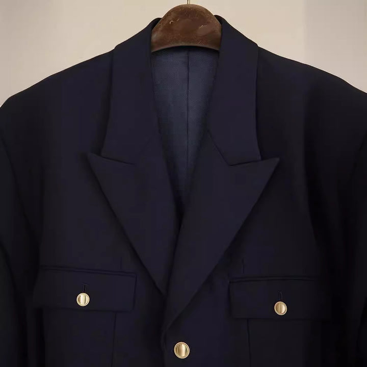 Damen Eleganter Doppelreiher Blazer Echoarchiv