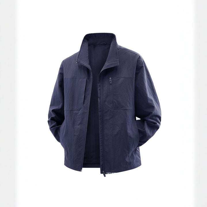 Herren Leichte Field-Utility-Jacke mit Mesh‑Futter, Stehkragen und Reißverschlusstaschen Echo Archiv