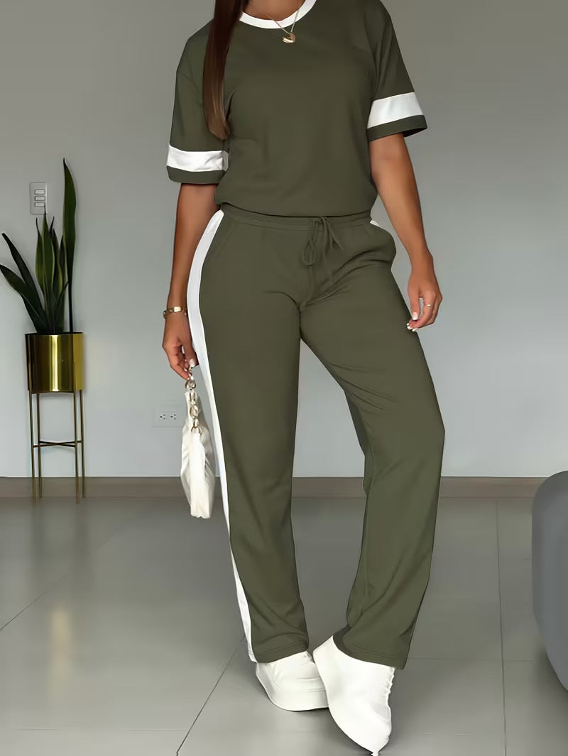 Sportliches Zweiteiler-Set für Damen mit Oberteil und locker sitzender Hose – Echo Archiv