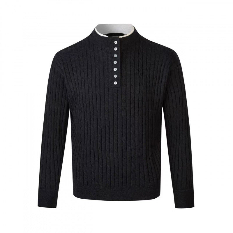 Herren Feinstrickpullover mit dekorativen Knopfdetails Echoarchiv